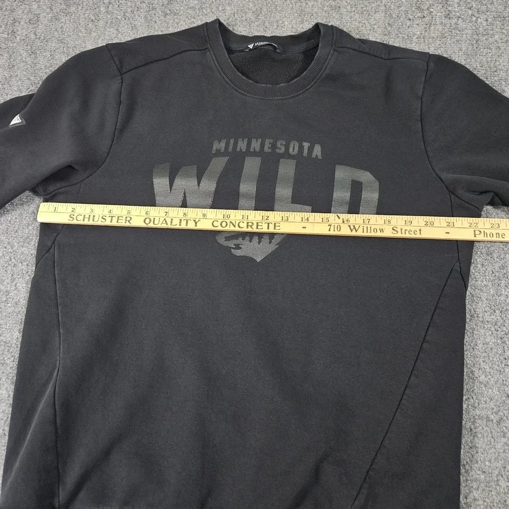 Minnesota Wild Crewneck Sweatshirt Mens Medium Black NHL Hockey Pullover Fangear - Picture 7 of 7